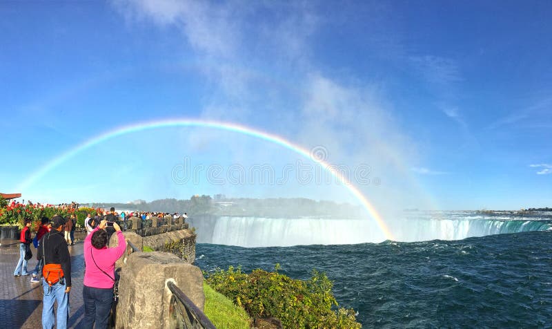 Dubbele Regenboog over Niagara-Dalingen, Canada royalty-vrije stock afbeeldingen Dubbele Regenboog over Niagara-Dalingen, Canada royalty-vrije stock afbeeldingen