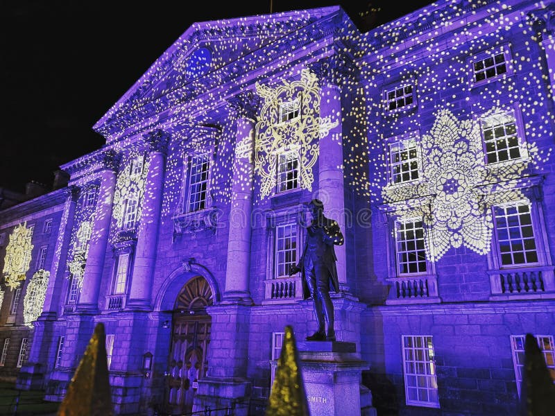 Dublin, Christmas Time, Trinity College, Editorial Photography Image