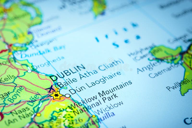 Dublin en Irlande sur une carte image libre de droits Dublin en Irlande sur une carte image libre de droits