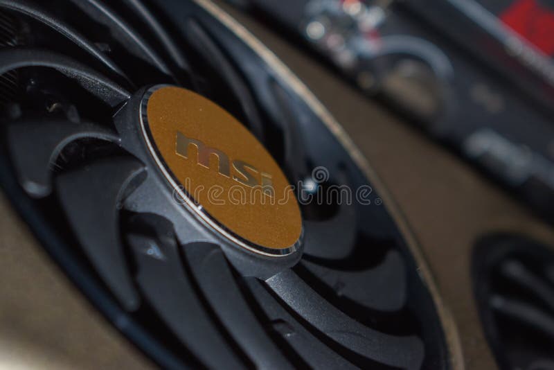 Dublin, Ireland April 16th 2020 Close Up View of an MSI Graphics