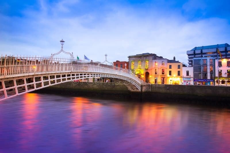 Dublin Ireland at Dusk stock photos Dublin Ireland at Dusk stock photos