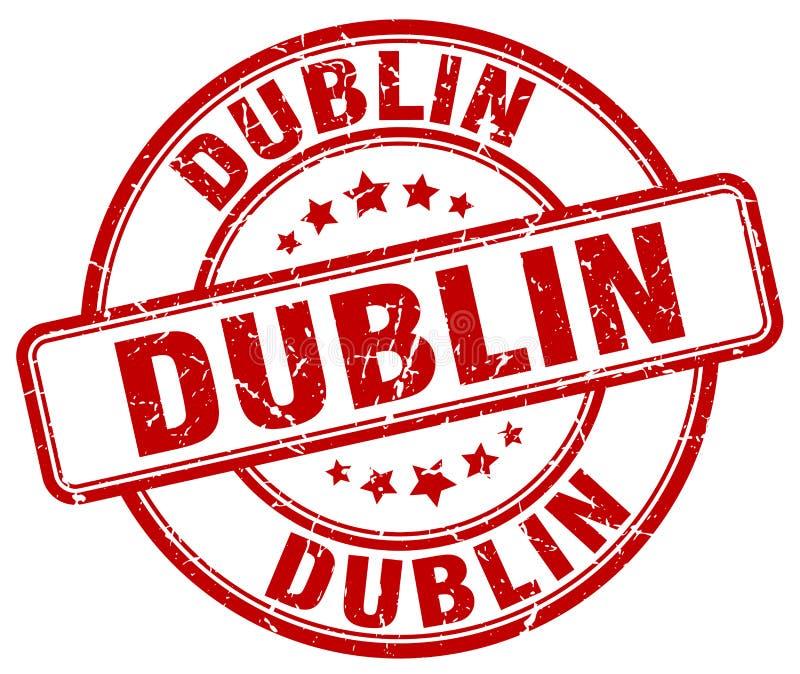 Dublin Sticker. Dublin Signpost Pointer Sign Stock Vector