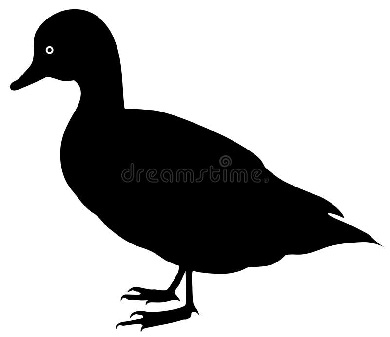Duck black icon vector illustration