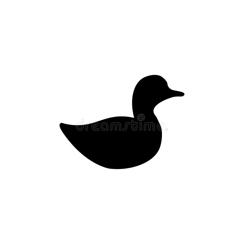 Duck black sign icon. Vector illustration eps 10 stock illustration