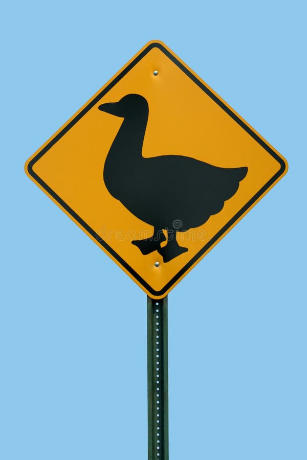 Duck crossing sign