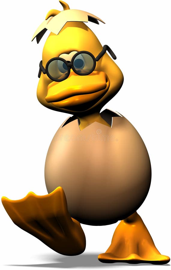 duck with glasses cartoon