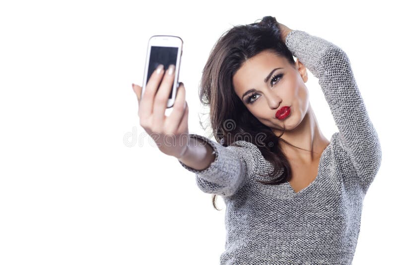 Duck Face Selfie Stock Image Image Of Overstate Photographing 58742033