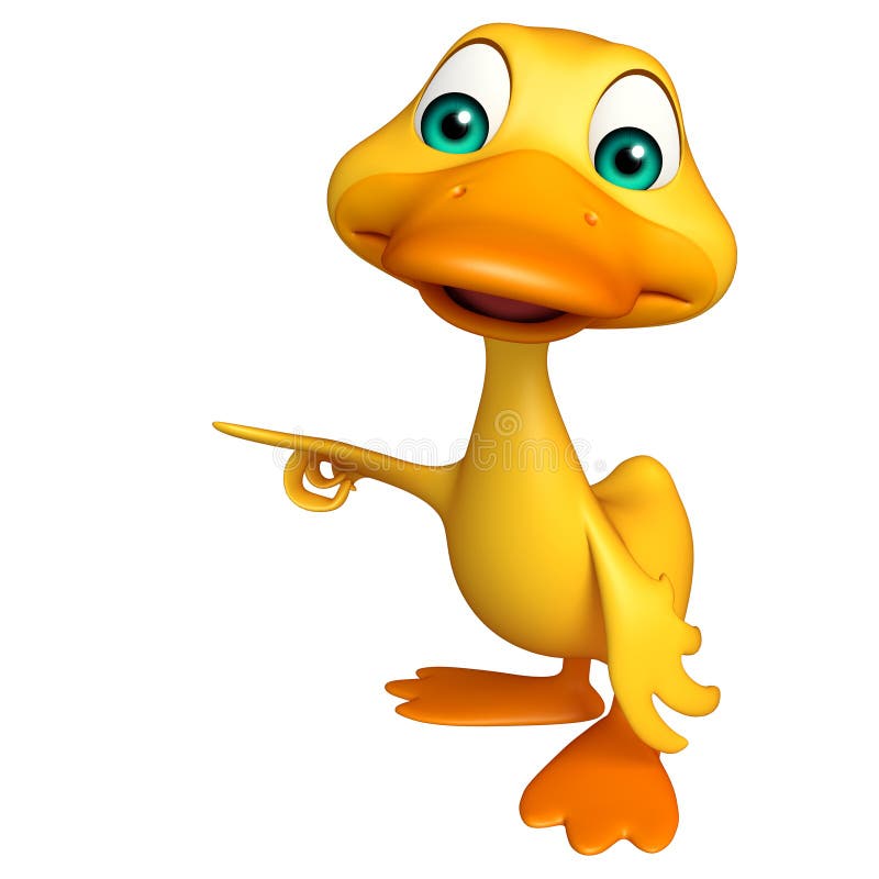 Duck Funny Cartoon Character Stock Illustration