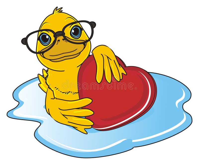 duck with glasses cartoon