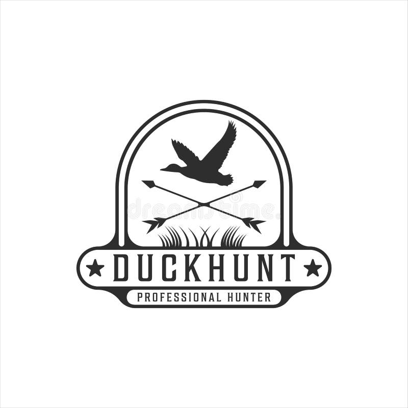 Duck Hunt Logo Vintage Vector Illustration Template Icon Graphic Design ...