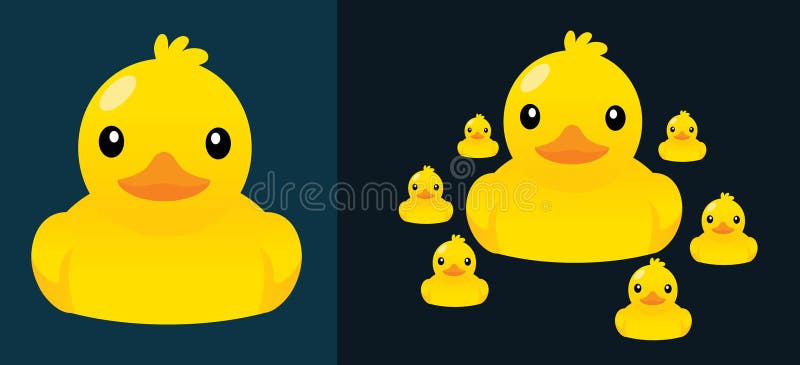 Duck and little duck, mother&#x27;s love, warm family, mom and child, vector, cartoon cute illustration. Duck and little duck, mother&#x27;s love, warm family, mom and child, vector, cartoon cute illustration.