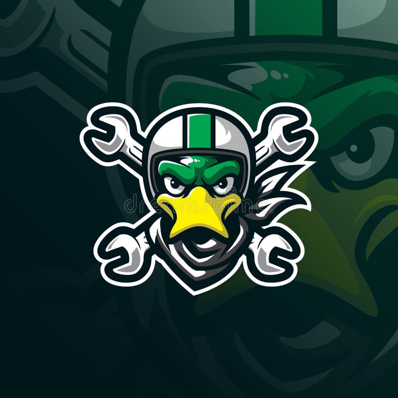 Duck mascot logo design vector with modern illustration concept style for badge, emblem and tshirt printing. duck head