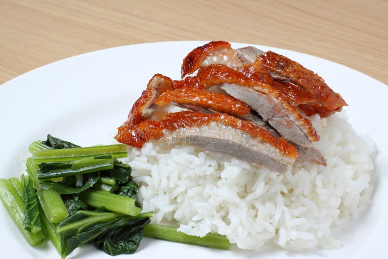 Duck with rice stock photo. Image of dine, midday, asian 25387818