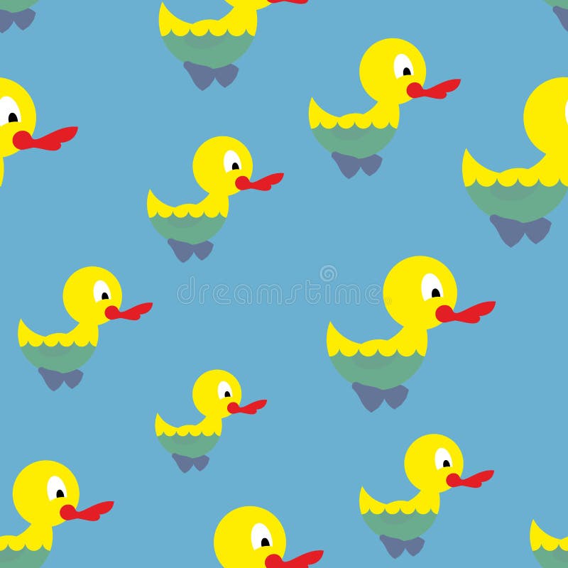 Ducks swim in pond seamless pattern. Waterbird in sea. vector illustration Ducks swim in pond seamless pattern. Waterbird in sea. vector illustration