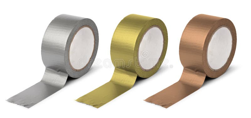 Duct tape rolls isolated stock image. Image of adhesive - 222769155