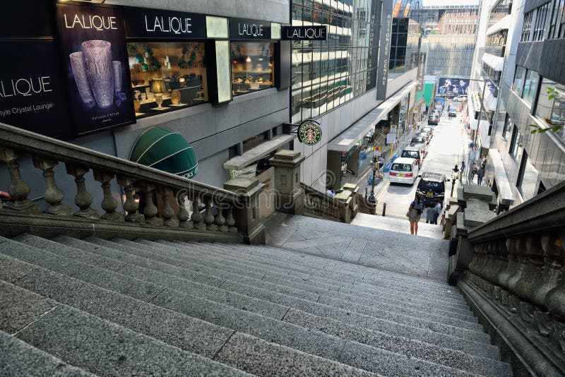 Duddell-Straße, Hong Kong lizenzfreie stockfotos Duddell-Straße, Hong Kong lizenzfreie stockfotos