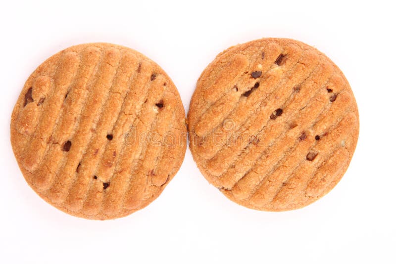 Due biscotti casalinghi del cioccolato fotografia stock Due biscotti casalinghi del cioccolato fotografia stock