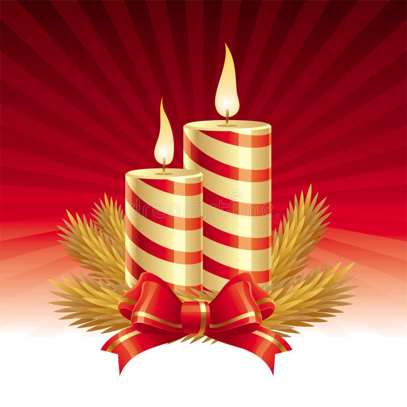 Due candele di natale royalty illustrazione gratis Due candele di natale royalty illustrazione gratis