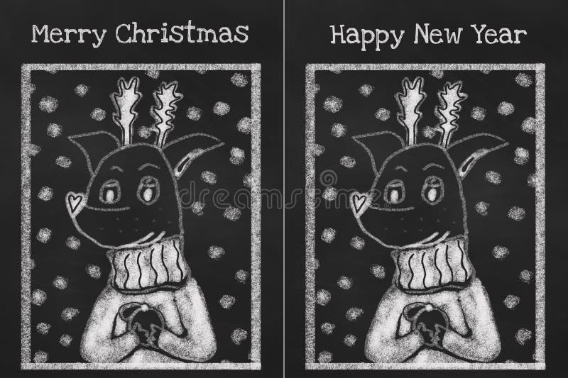 Due carte del maglione d'uso del cane accogliente per le ferie royalty illustrazione gratis Due carte del maglione d'uso del cane accogliente per le ferie royalty illustrazione gratis