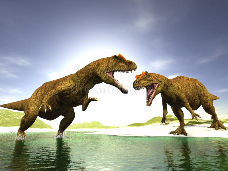 Due dinosauri royalty illustrazione gratis Due dinosauri royalty illustrazione gratis