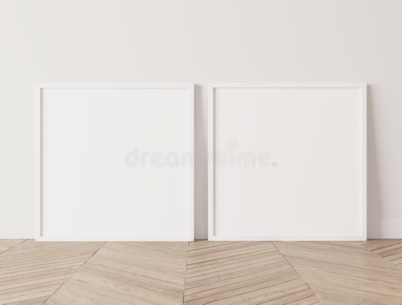 Due fotogrammi quadrati di bianco mascherati.