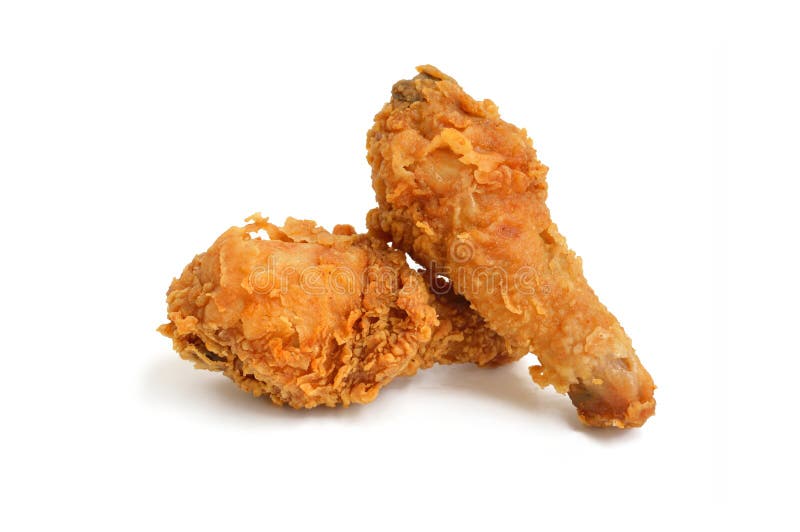 Due pezzi di bacchetta di pollo fritto immagini stock libere da diritti Due pezzi di bacchetta di pollo fritto immagini stock libere da diritti