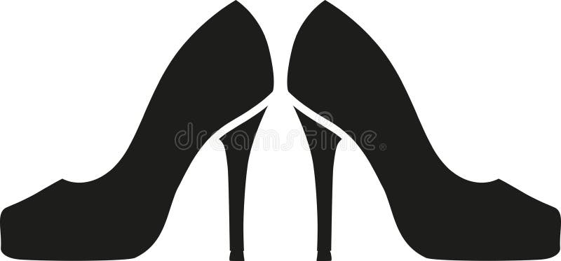 Due tacchi alti con la piattaforma illustrazione vettoriale