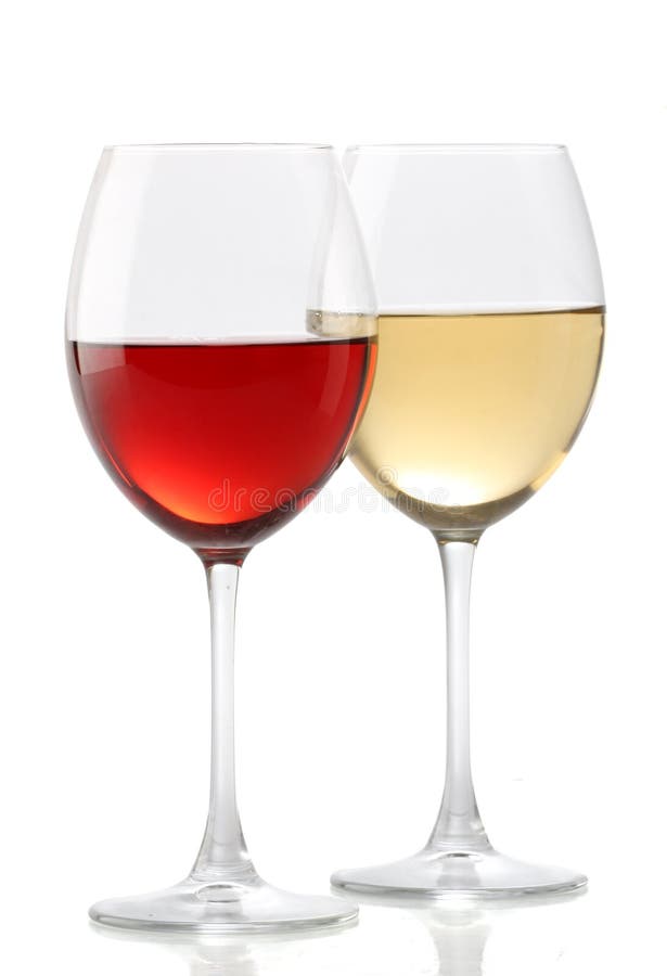 Due vetri di vino fotografia stock libera da diritti Due vetri di vino fotografia stock libera da diritti