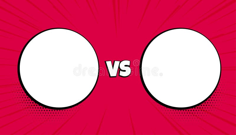 Duel boxing clash versus vs banner with empty frame stock illustration