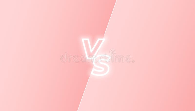 Duel boxing versus vs screen banner with neon effect stock illustration