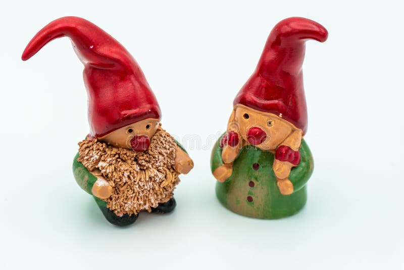 Duendes de la Navidad o gnomos de la Navidad imagen de archivo Duendes de la Navidad o gnomos de la Navidad imagen de archivo