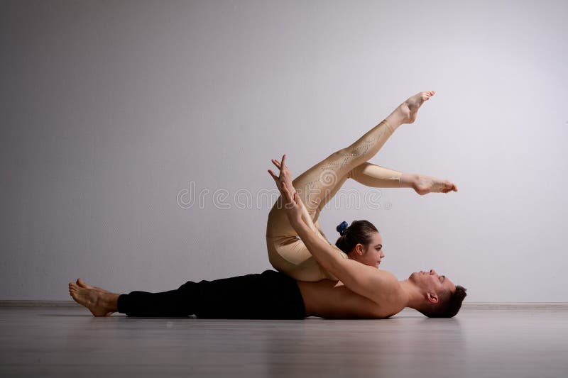 Yoga Pair Women Duo Balance Stock Photos - Free & Royalty-Free Stock Photos  from Dreamstime