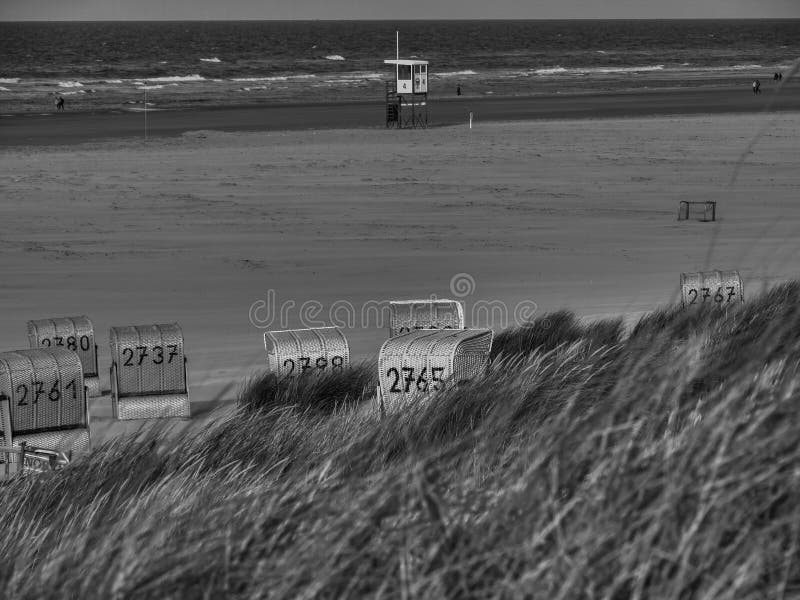 Duitse juist in de noordzee stock foto's