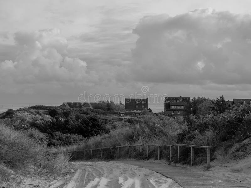 Duitse juist in de noordzee stock afbeelding