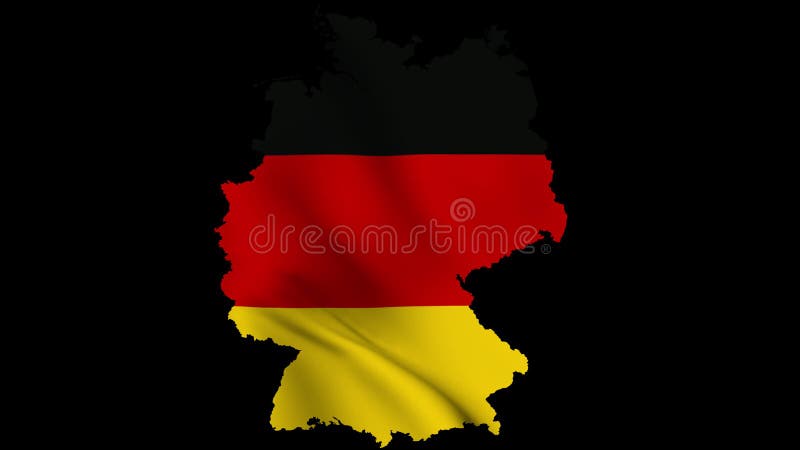 Duitsland die vlagkaart met alpha- kanaal en naadloze lijn drijven