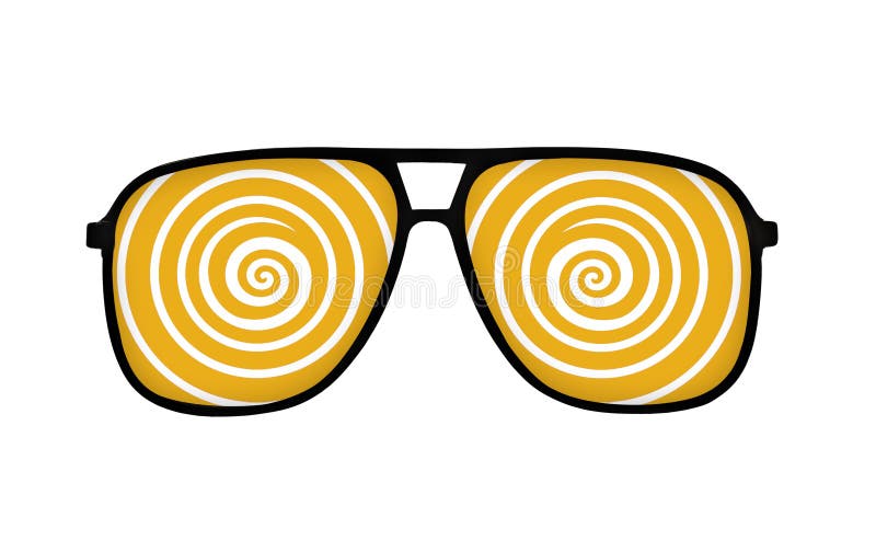 Dizzy line in eyeglasses on white. Dizzy line in eyeglasses on white