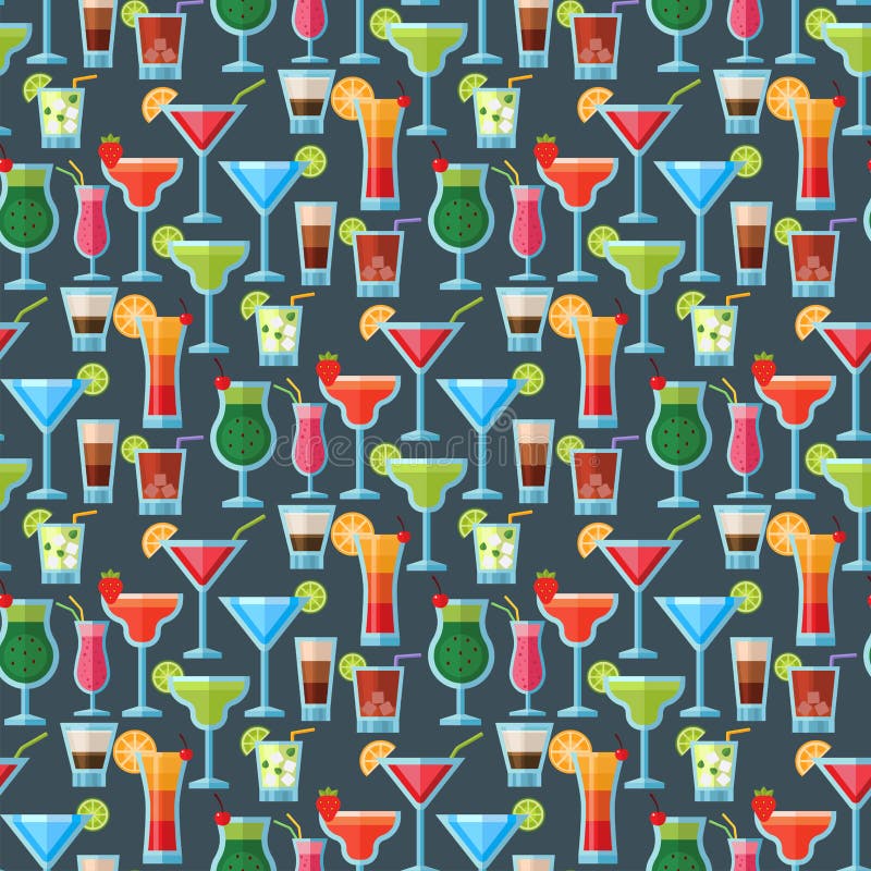 Dulce cosmopolita tropical del alcohol del partido de la frescura de los cócteles del modelo del fondo de las bebidas frías incon libre illustration Dulce cosmopolita tropical del alcohol del partido de la frescura de los cócteles del modelo del fondo de las bebidas frías incon libre illustration