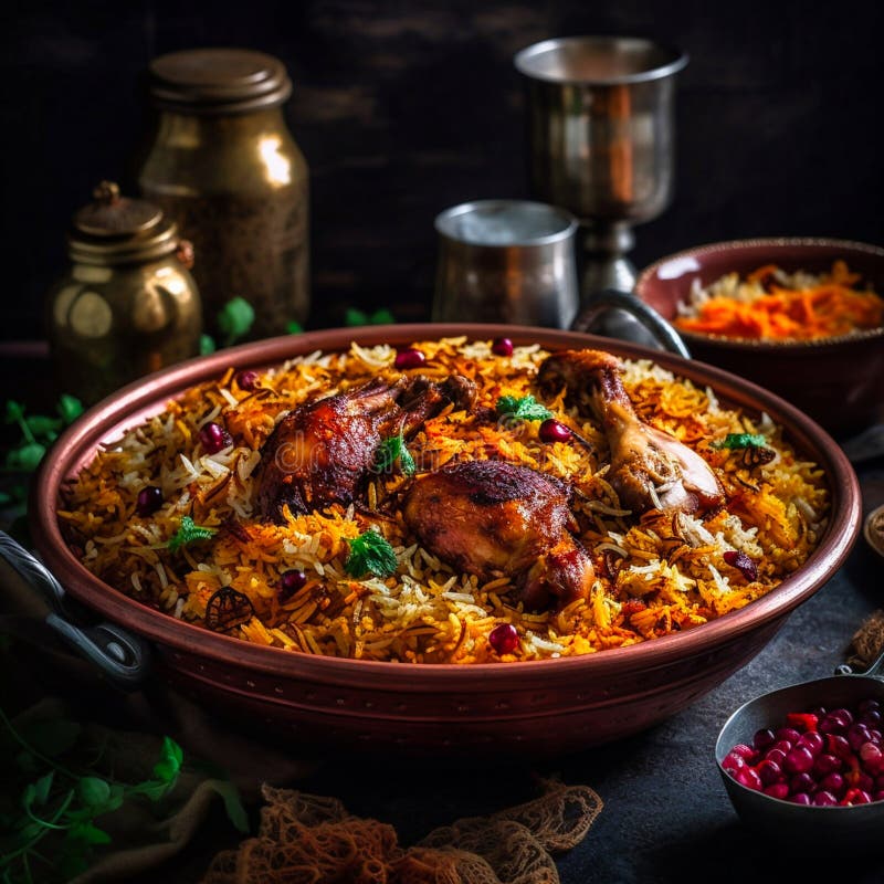 Dum Handi chicken Biryani is prepared in an earthen or clay pot called Haandi. Popular Indian non vegetarian food. Chicken dum biryani stock images, royalty-free photos and pictures