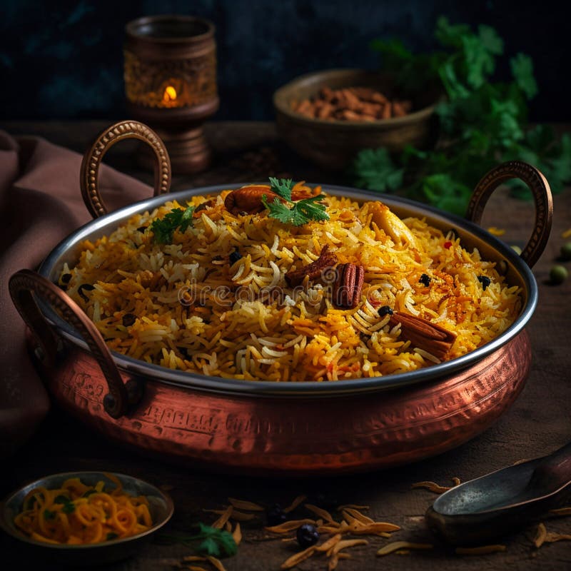 Dum Handi chicken Biryani is prepared in an earthen or clay pot called Haandi. Popular Indian non vegetarian food. Chicken dum biryani stock images, royalty-free photos and pictures