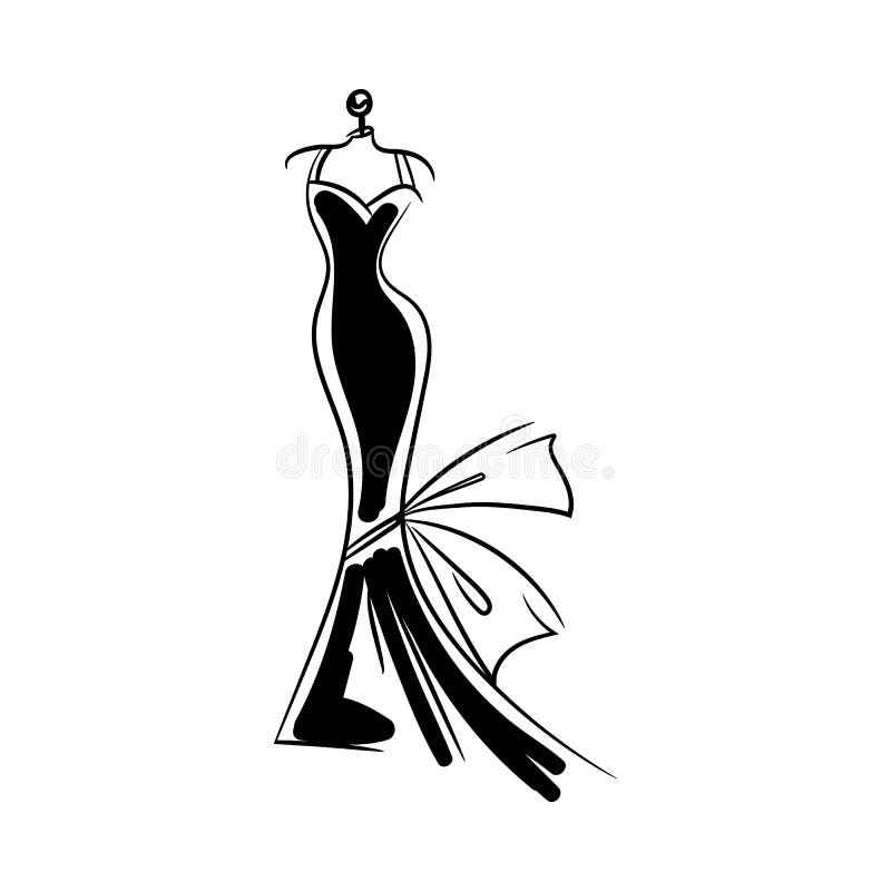 Dummy Dress Hand Drawing Illustration Vector Stock Vector ...