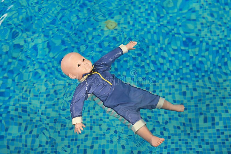 Dummy Drowning Training Baby Doll Float in the Pool Stock Image Image