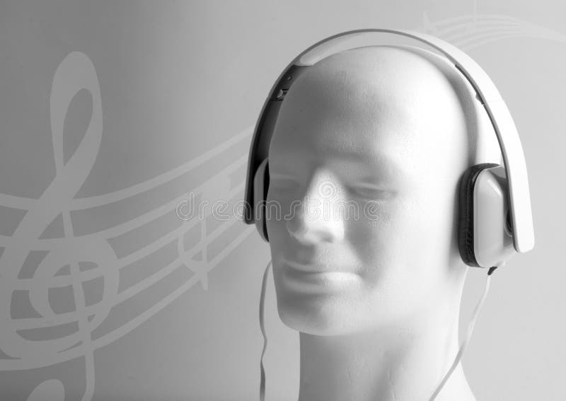 Dummy with headphones stock photo. Image of vintage, audio 52118740