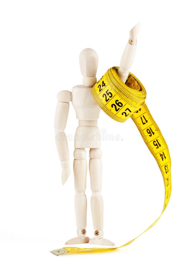 Dummy with measuring tape stock image. Image of action 24043961