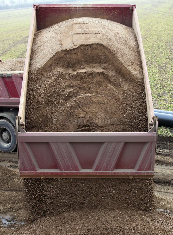Dump Truck Unloading royalty free stock photography Dump Truck Unloading royalty free stock photography
