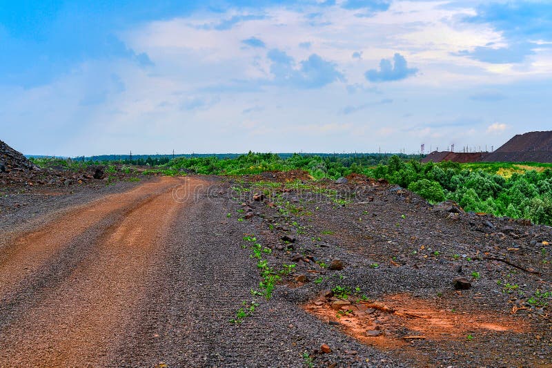 Dumps Rock Mountains from Industrial Quarries Stock Image Image of