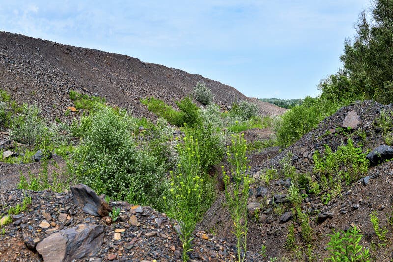 Dumps Rock Mountains from Industrial Quarries Stock Photo Image of