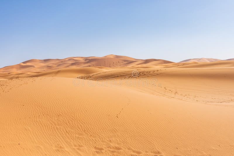 Dunas de arena en el desierto de S?hara imagen de archivo libre de regalías Dunas de arena en el desierto de S?hara imagen de archivo libre de regalías