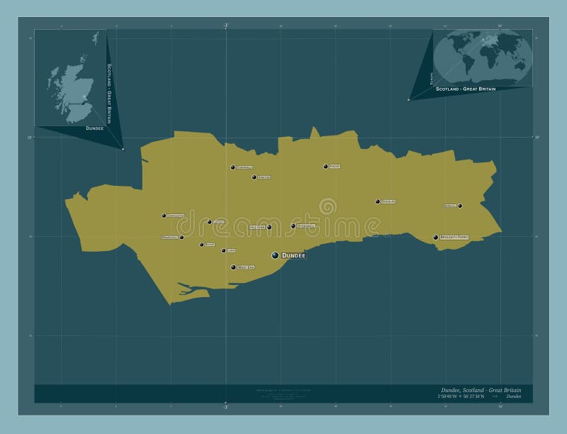 Dundee, Scotland Great Britain. Solid. Labelled Points of Citi Stock