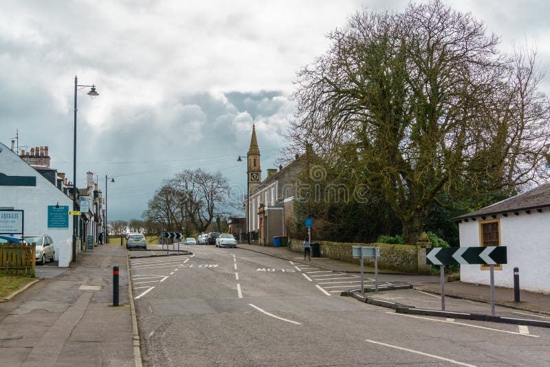 Dundonald Forntida Skotsk Stad Redaktionell Fotografering för