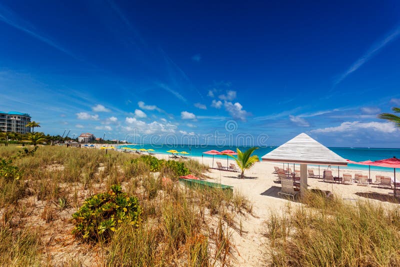 Dune della spiaggia di Grace Bay fotografie stock Dune della spiaggia di Grace Bay fotografie stock